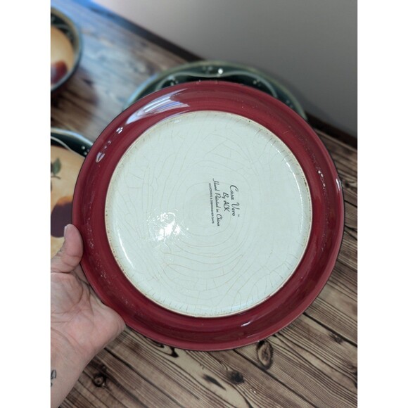 Vintage Casa Varo Country Apple Hand Painted Plates - Picture 4 of 5